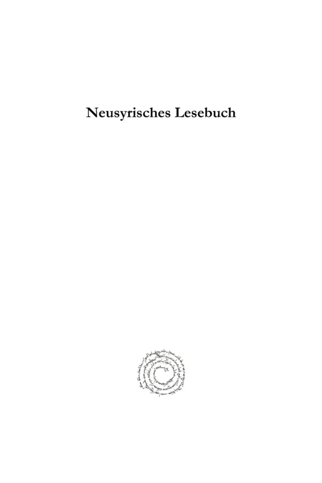 Neusyrisches Lesebuch German Edition Adalbert Merx Kitap Kapağı