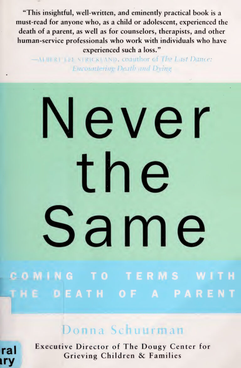 Never the Same Coming to Terms with the Death of a Parent Donna L Schuurman Kitap Kapağı