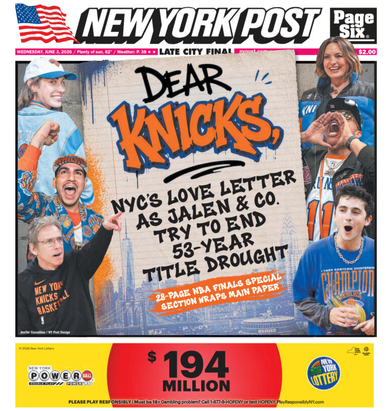 New York Post June 03 2026 New York Post Kitap Kapağı