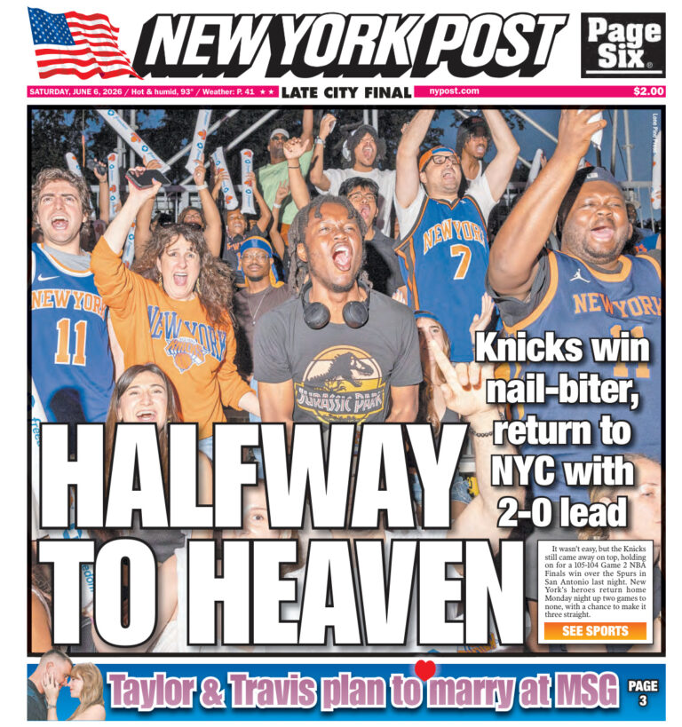 New York Post June 06 2026 New York Post Kitap Kapağı