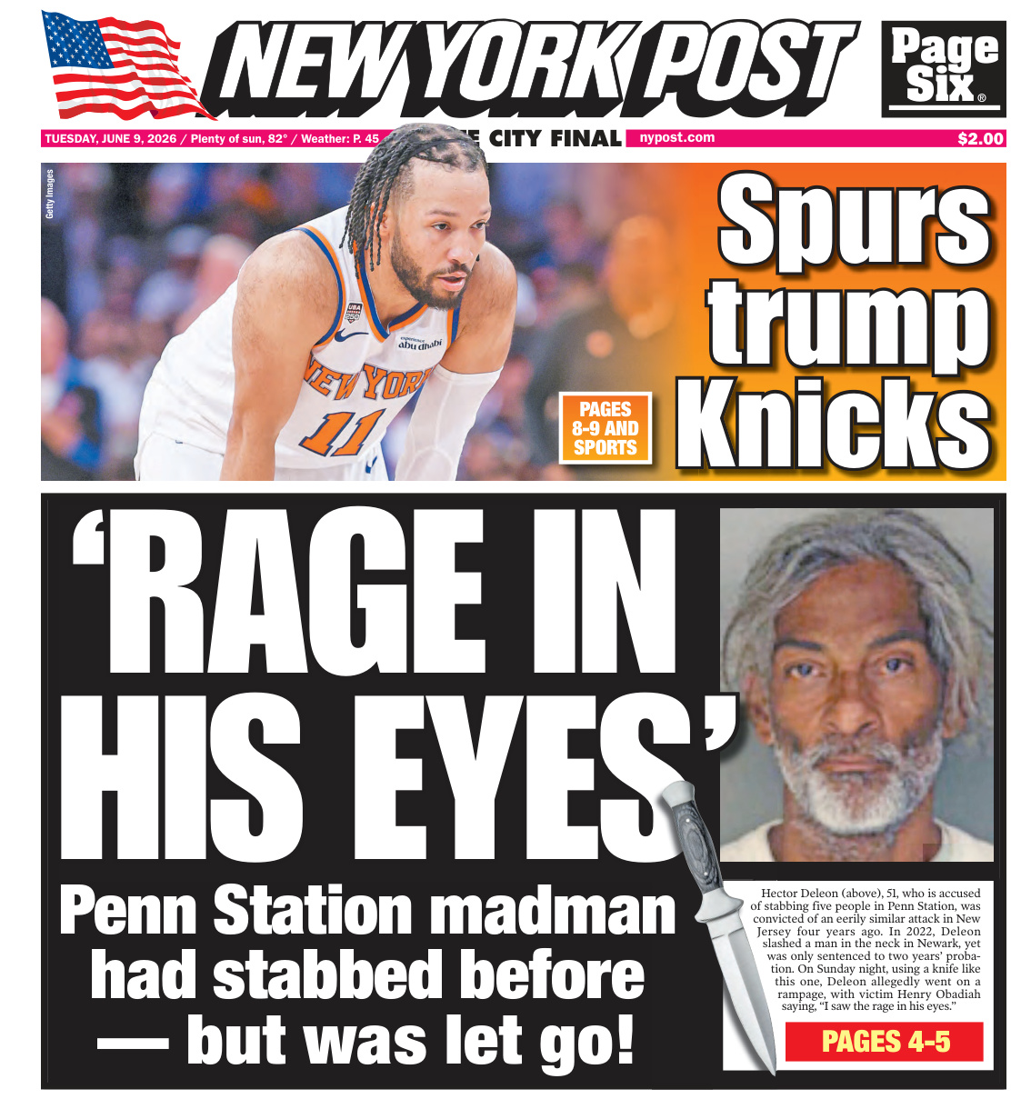 New York Post June 09 2026 New York Post Kitap Kapağı