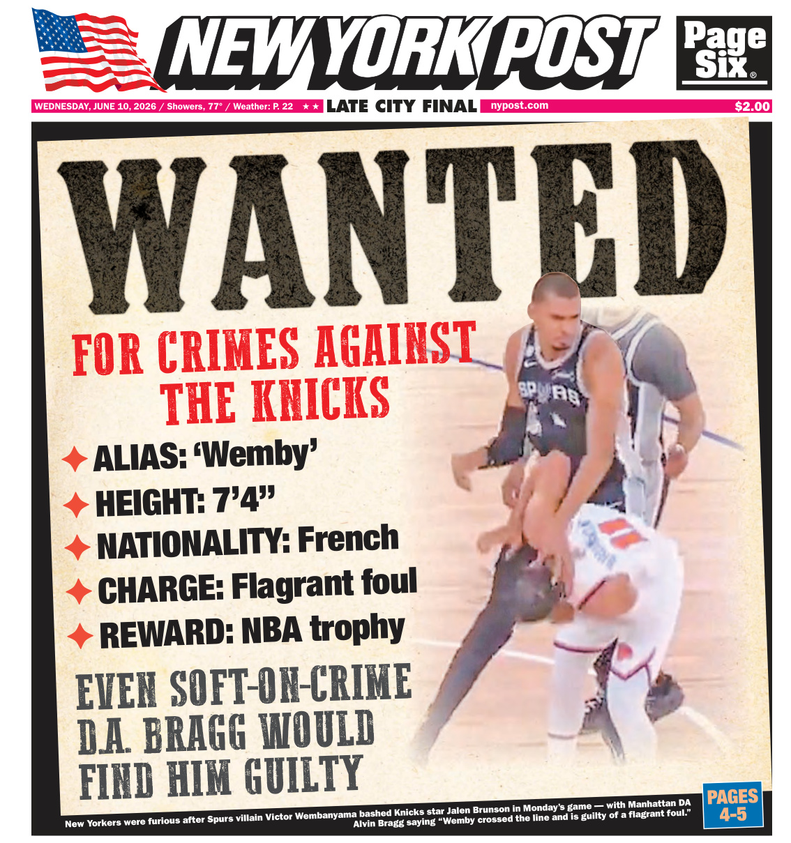 New York Post June 10 2026 New York Post Kitap Kapağı