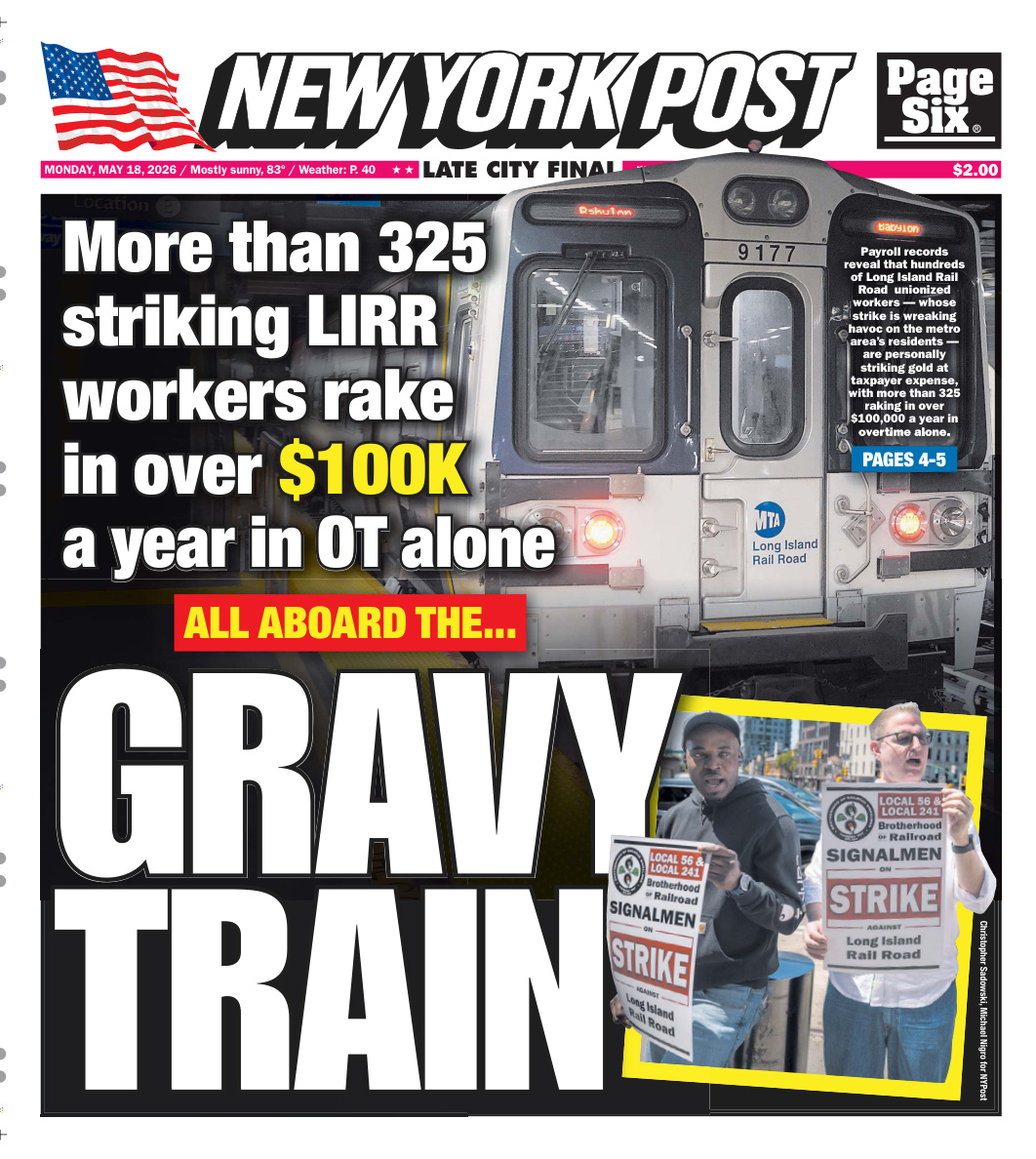 New York Post May 18 2026 New York Post Kitap Kapağı