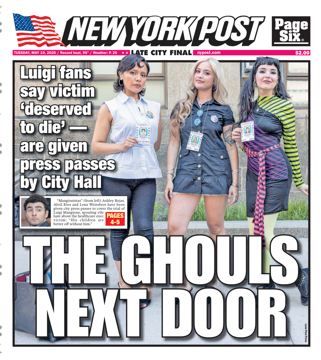 New York Post May 19 2026 New York Post Kitap Kapağı