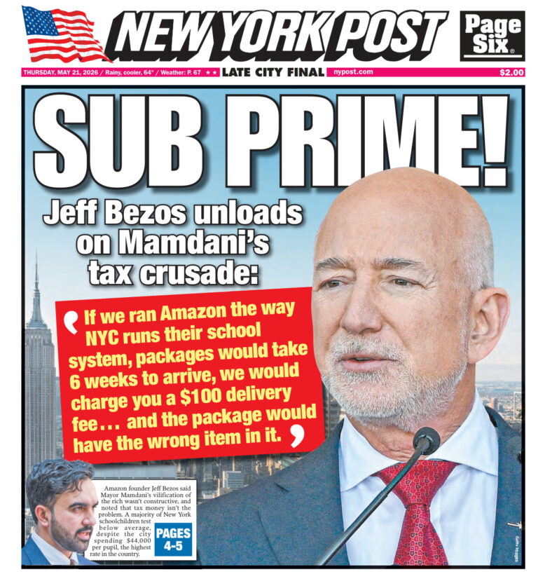 New York Post May 21 2026 New York Post Kitap Kapağı