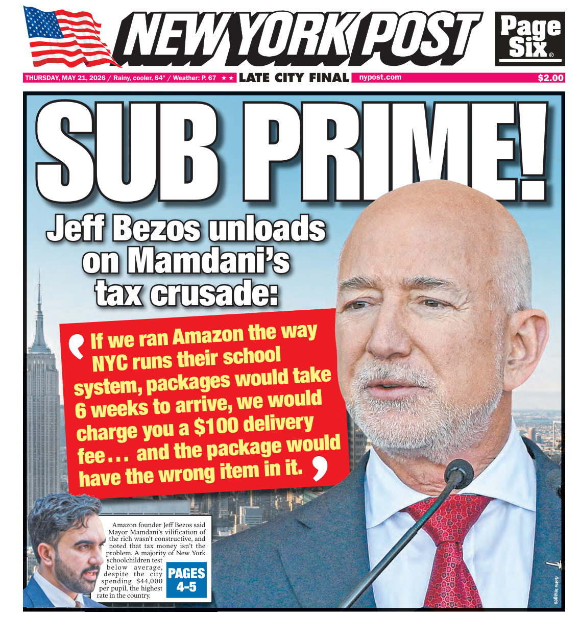 New York Post May 21 2026 New York Post Kitap Kapağı