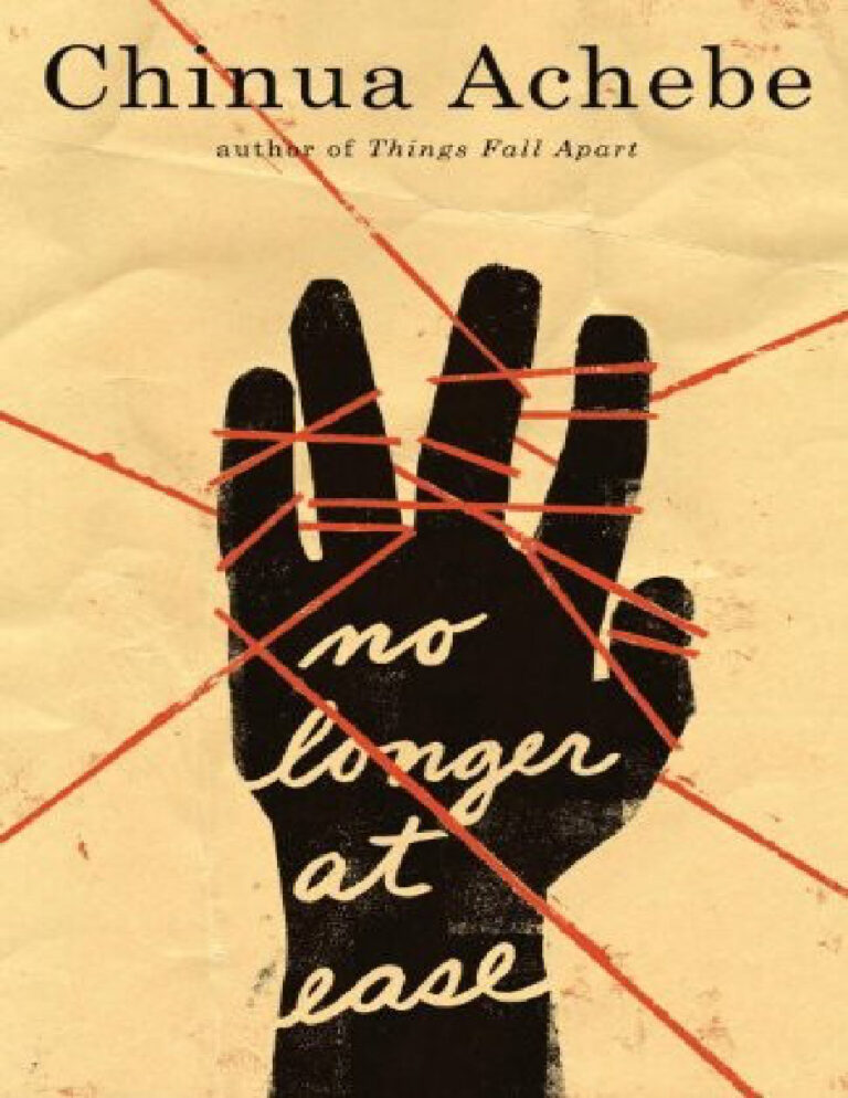 Not longer at ease Chinua Achebe Kitap Kapağı