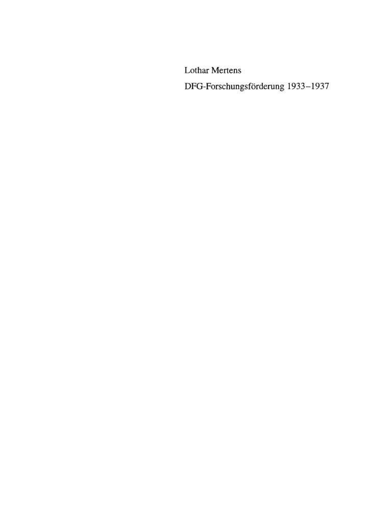 Nur politisch Würdige: Die DFG-Forschungsförderung im Dritten Reich (1933-1937) PDF Download