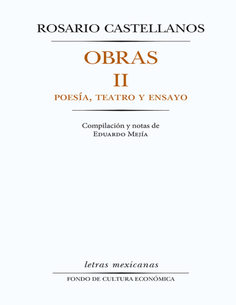 Obras II Poesia teatro y ensayo Spanish Edition Rosario Castellanos Kitap Kapağı