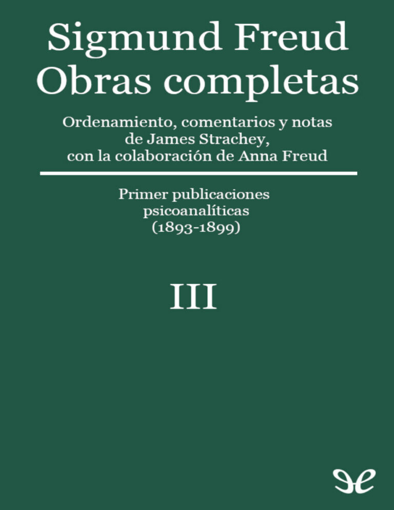 Obras completas Volumen III 1893 1899 Spanish Edition Sigmund Freud Kitap Kapağı