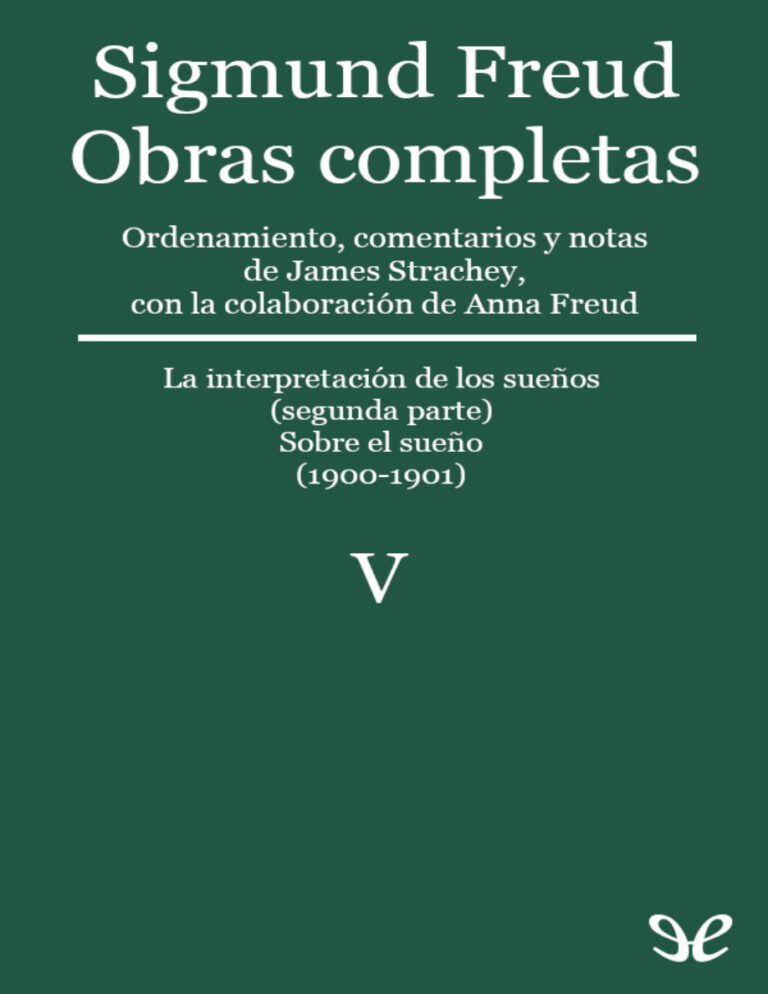 Obras completas Volumen V 1900 1901 Spanish Edition Sigmund Freud Kitap Kapağı