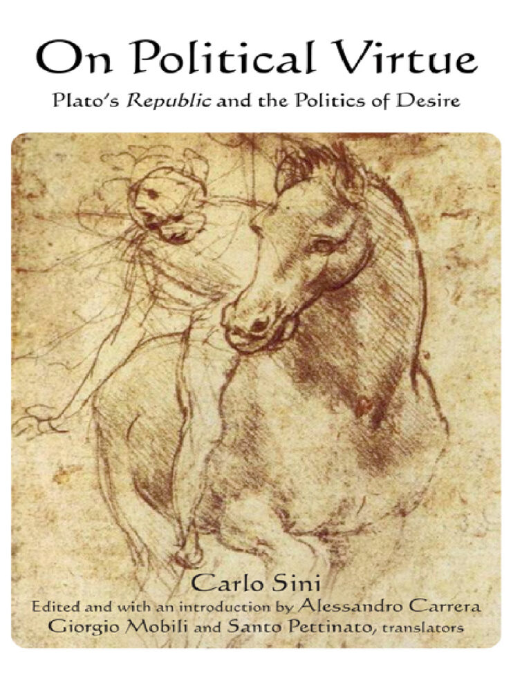 On Political Virtue Carlo Sini Kitap Kapağı