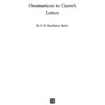 Onomasticon to Ciceros Letters German Edition D R Shackleton Bailey Kitap Kapağı