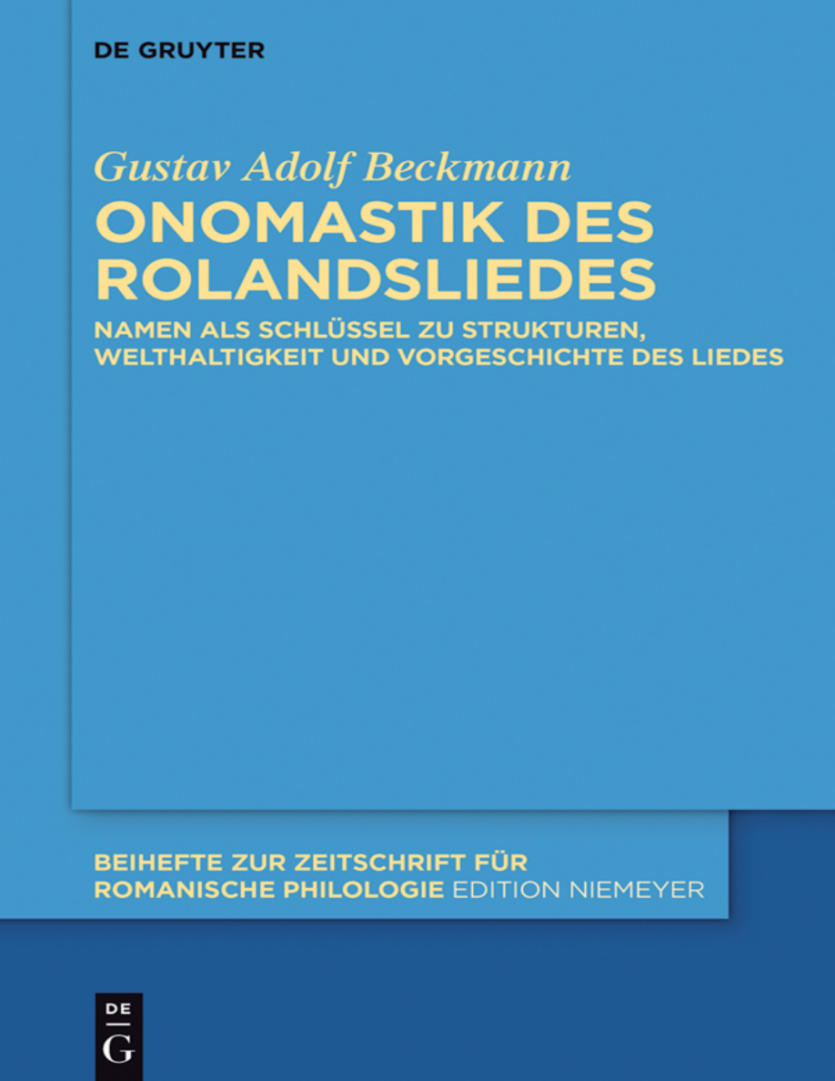 Onomastik des Rolandsliedes PDF Download