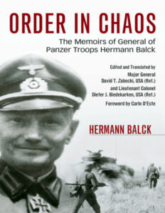 Order in Chaos Hermann Balck Kitap Kapağı