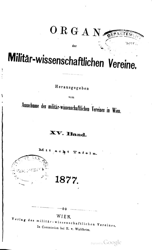 Organ des militar wissenschaftlichen Vereins German Edition Ausschuss des militar wissenschaftlichen Kitap Kapağı