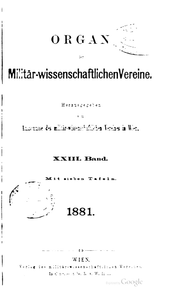 Organ des militar wissenschaftlichen Vereins German Edition Ausschuss des militar wissenschaftlichen Vereins in Wien Kitap Kapağı