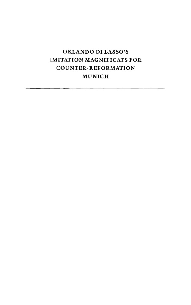 Orlando di Lassos Imitation Magnificats for Counter Reformation Munich German Edition David Crook Kitap Kapağı