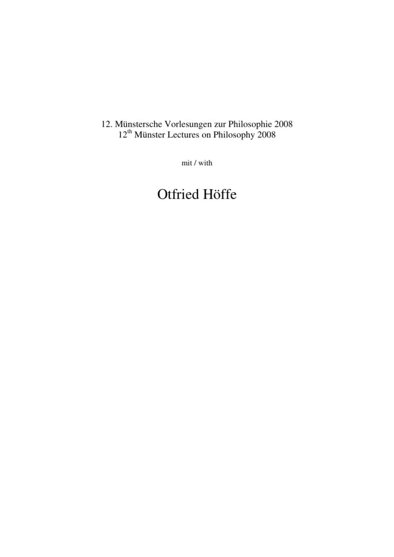 Otfried Hoffe German Edition Sebastian Laukotter Kitap Kapağı