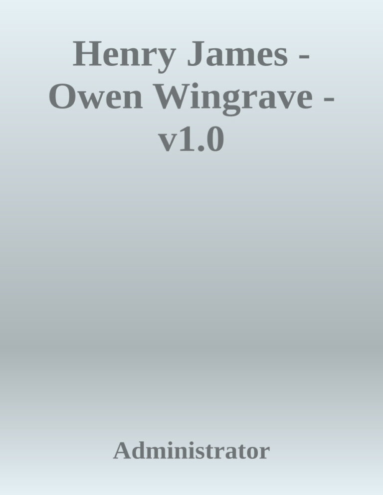 Owen Wingrave Spanish Edition Henry James Kitap Kapağı