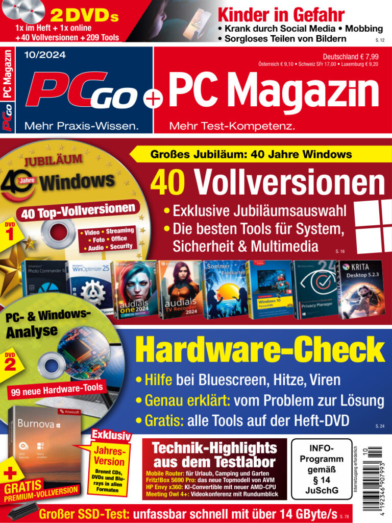 PCgo Oktober 2024 GER PCgo Kitap Kapağı