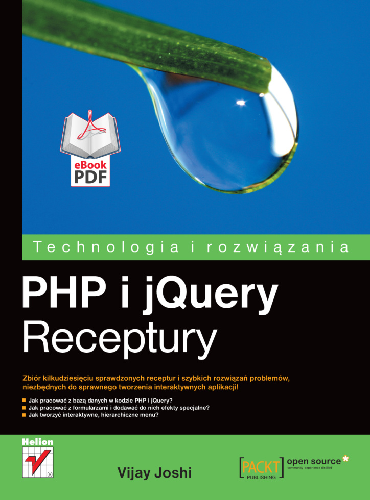 PHP i jQuery Receptury Polish Edition Vijay Joshi Kitap Kapağı
