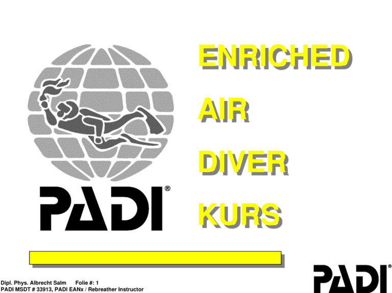 Padi Nitrox Kurs German Edition Salm Albrecht Kitap Kapağı