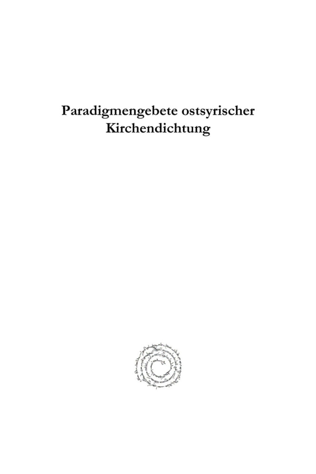 Paradigmengebete ostsyrischer Kirchendichtung German Edition Anton Baumstark Kitap Kapağı