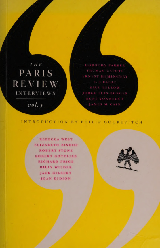 Paris review interviews volume 1 Philip gourevitch Kitap Kapağı