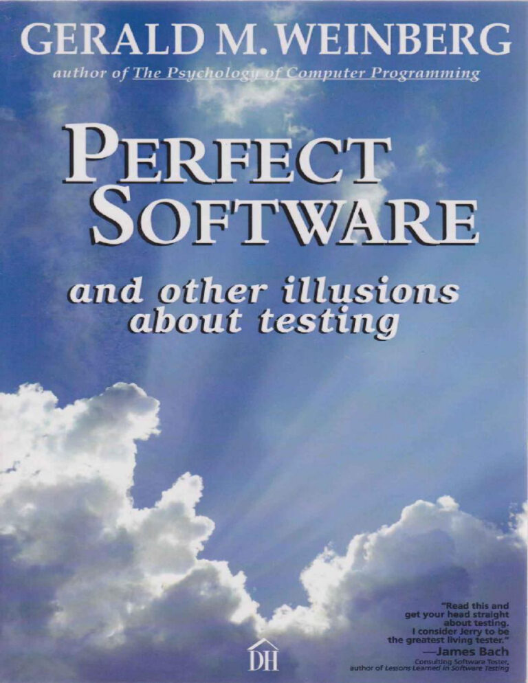 Perfect Software and Other Illusions about Testing Gerald Weinberg Kitap Kapağı