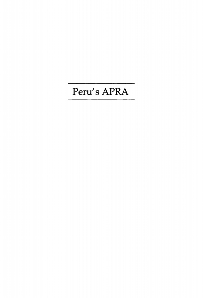 Perus APRA Spanish Edition Carol Graham Kitap Kapağı