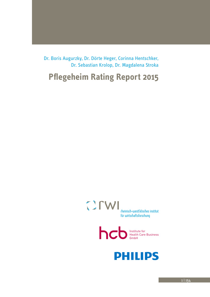 Pflegeheim Rating Report 2015 PDF Download
