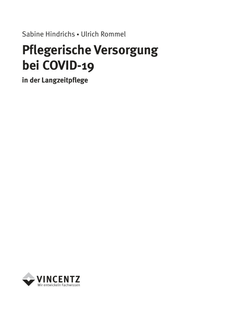 Pflegerische Versorgung bei COVID 19 German Edition Sabine Hindrichs Kitap Kapağı