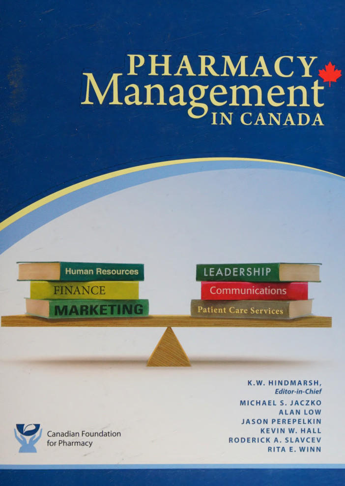 Pharmacy Management in Canada Wayne Hindmarsh Kitap Kapağı