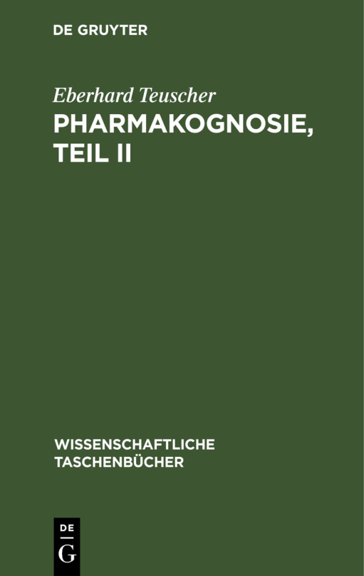 Pharmakognosie Teil II German Edition Eberhard Teuscher Kitap Kapağı