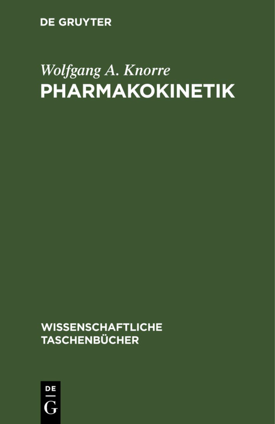 Pharmakokinetik German Edition Wolfgang A Knorre Kitap Kapağı