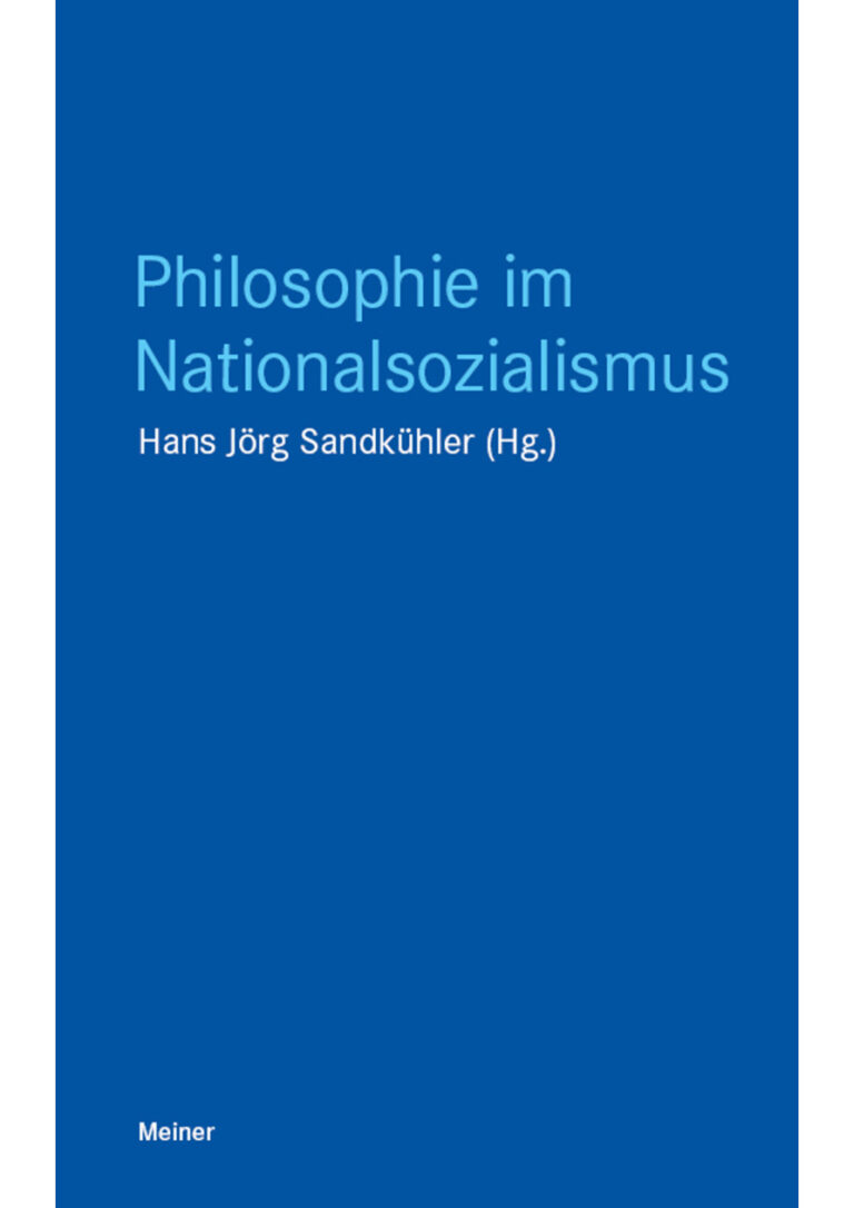 Philosophie im Nationalsozialismus German Edition Hans Jorg Sandkuhler Kitap Kapağı