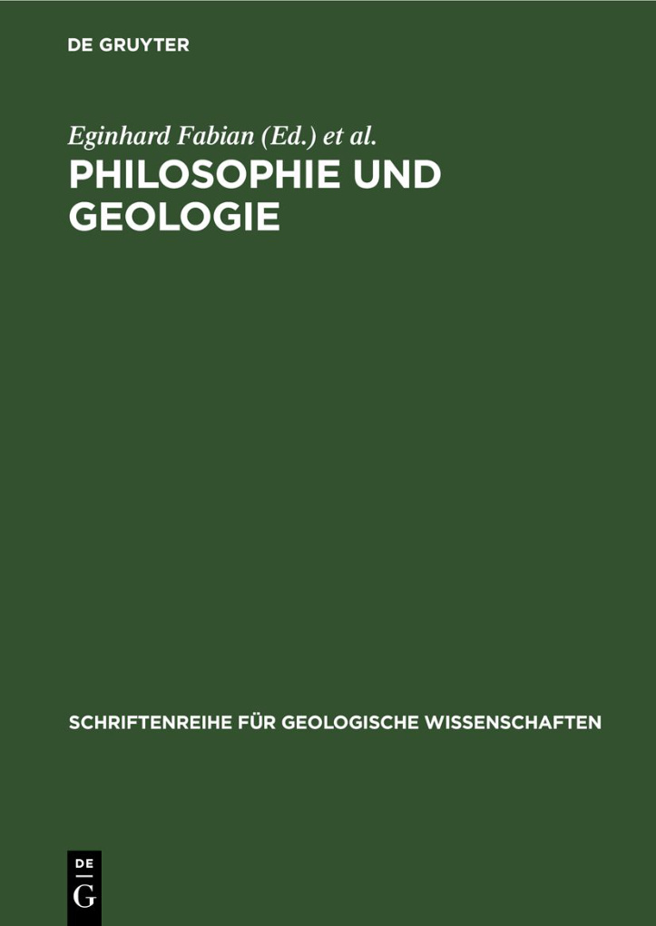 Philosophie und Geologie German Edition Eginhard Fabian Kitap Kapağı