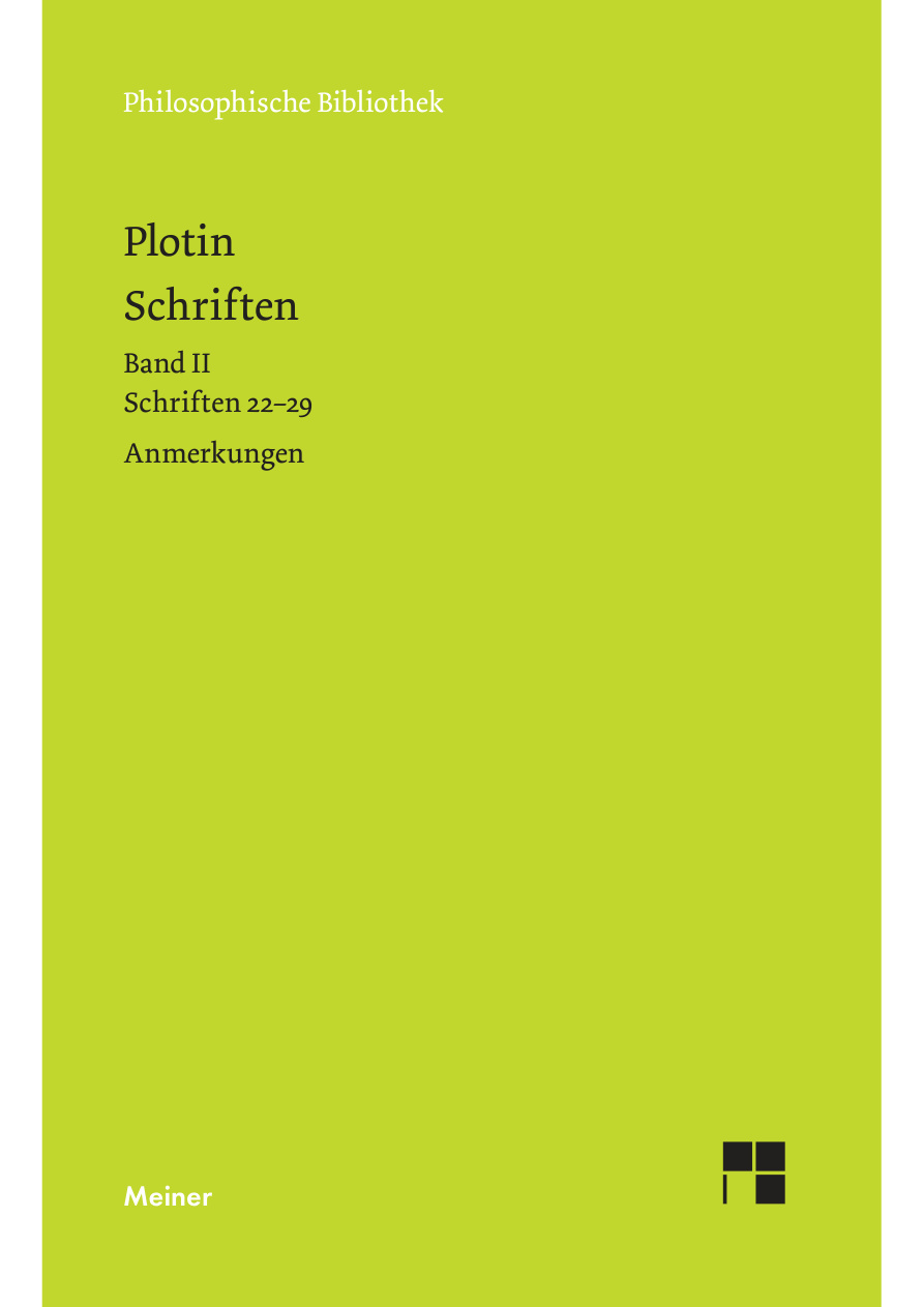 Plotins Schriften: Anmerkungen zu Bd II PDF Download