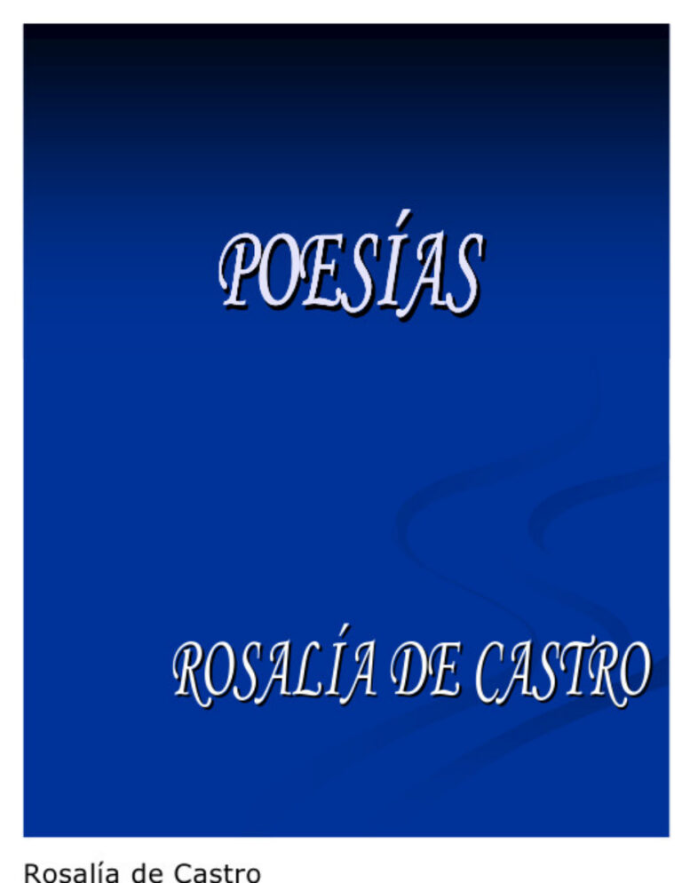 Poesias Spanish Edition Rosalia de Castro Kitap Kapağı