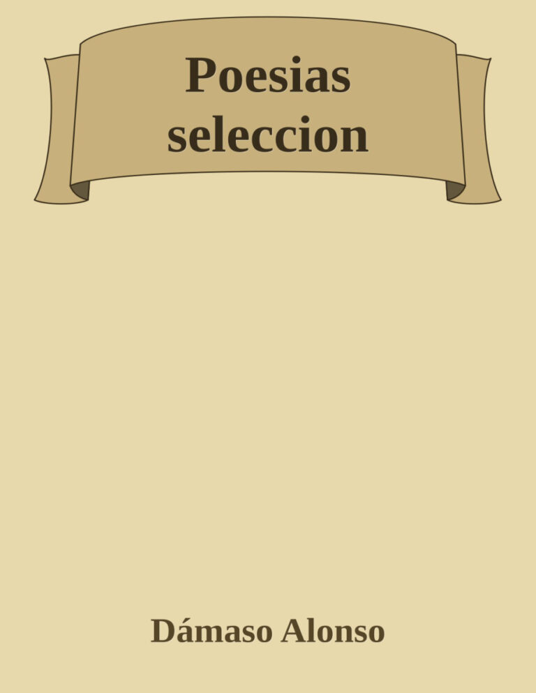 Poesias seleccion Damaso Alonso Kitap Kapağı