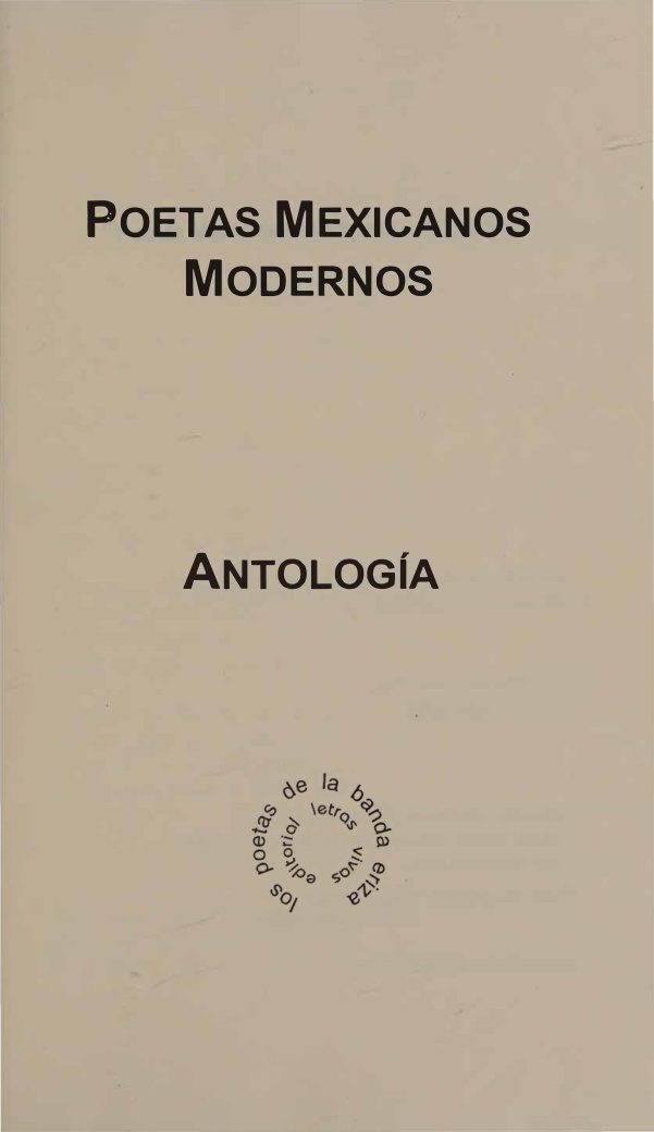 Poetas mexicanos modernos Antologia Spanish Edition Elias Nahmad Sitton Kitap Kapağı