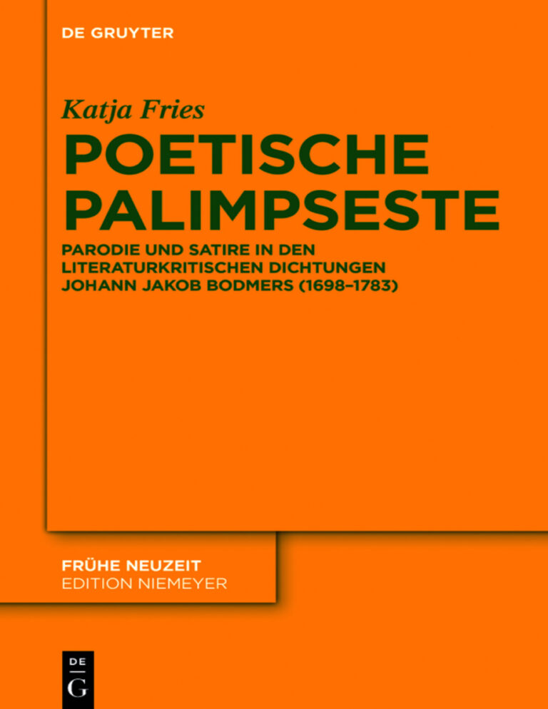 Poetische Palimpseste German Edition Katja Fries Kitap Kapağı