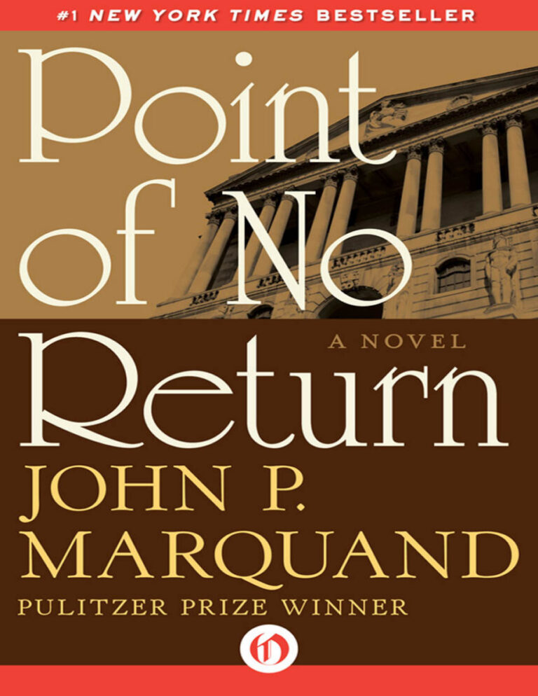 Point of No Return John P Marquand Kitap Kapağı
