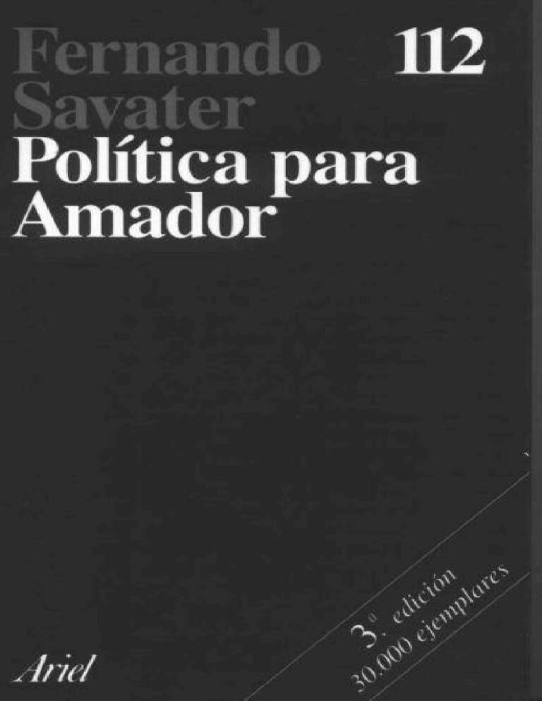 Politica para Amador Fernando Savater Kitap Kapağı