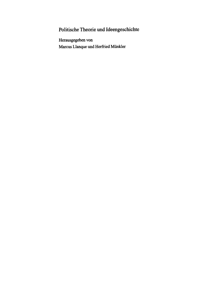 Politische Theorie und Ideengeschichte PDF Download