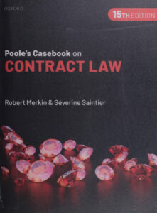 Pooles casebook on contract law Merkin Kitap Kapağı