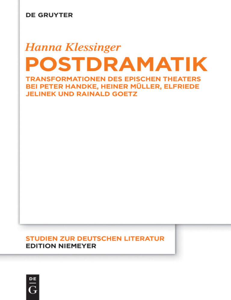 Postdramatik German Edition Hanna Klessinger Kitap Kapağı
