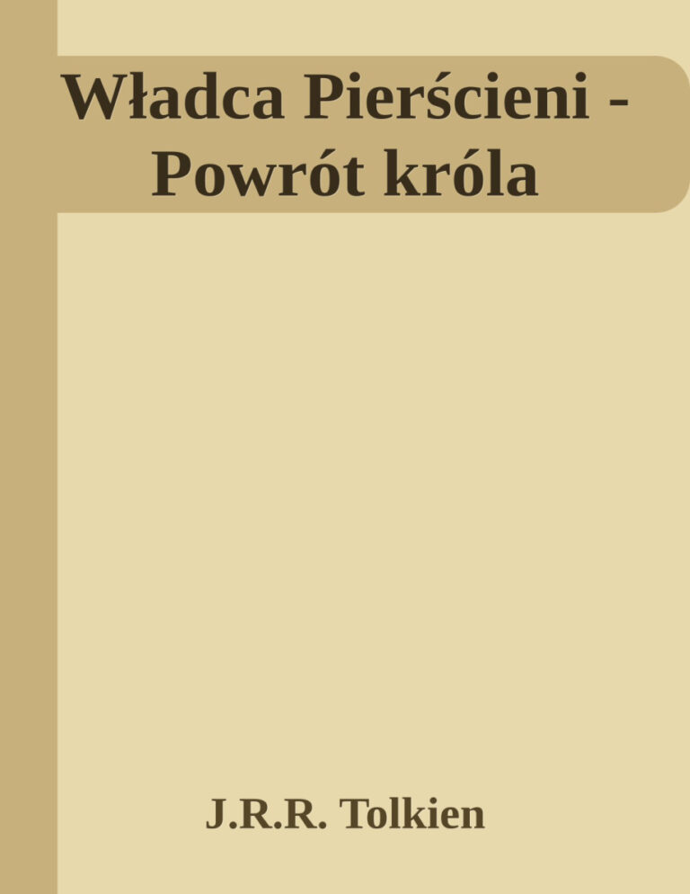 Powrót króla Polish Edition JRR Tolkien Kitap Kapağı