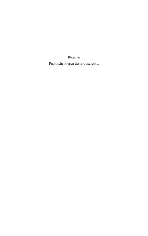 Praktische Fragen des Erbbaurechts German Edition Roland Bottcher Kitap Kapağı